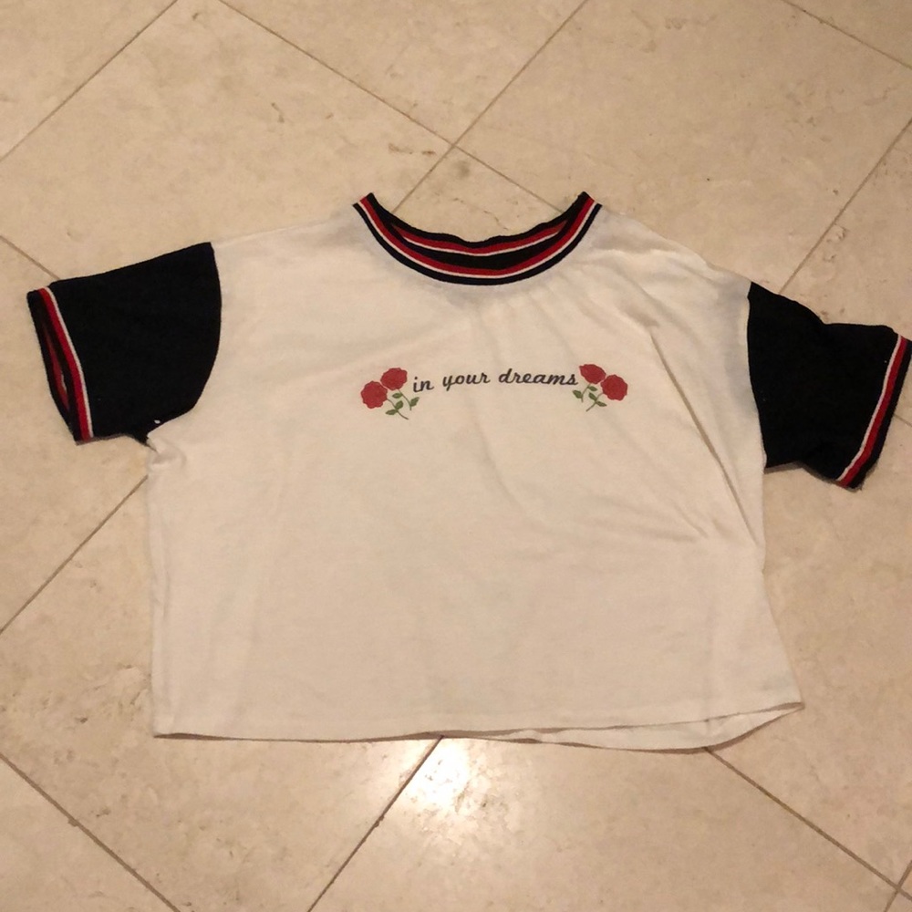 “In your dreams” cropped tee